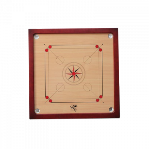 Carrom coins ronds teinte acajou