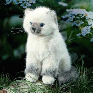 Peluche chat assis birman 23 cm