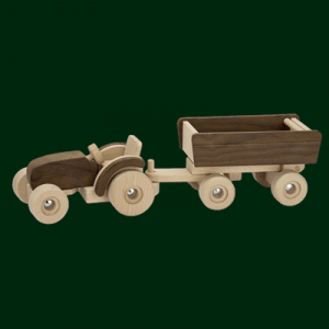 TRACTEUR AVEC REMORQUE NATURE