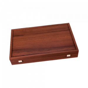Backgammon teinte noyer grand modèle avec rangements