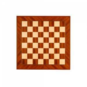 PLATEAU ECHECS C50 ACAJOU MARQUETE FER
