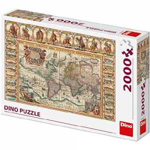 PUZZLE 2000 PCES VIEILLE CARTE DU MONDE