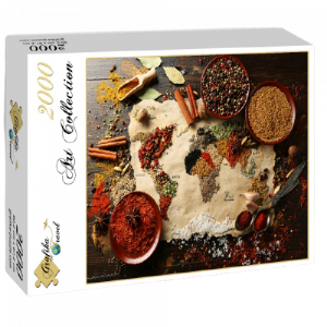 Puzzle 2000 pièces - Carte du monde en épices