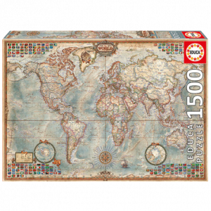 PUZZLE 1500 PCES LE MONDE CARTE POLIT