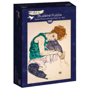 PUZZLE 1000 PCES FEMME ASSISE AUX JAMBE RELEVEES SCHIELE