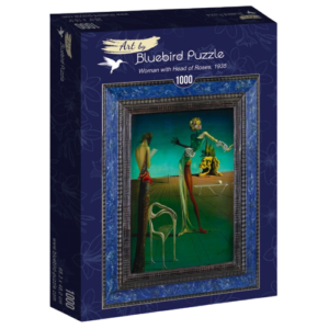 PUZZLE 1000 PCES FEMME AVEC TETE DE ROSE DALI
