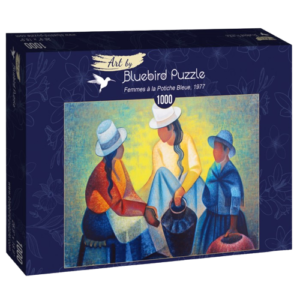 PUZZLE 1000 PCES TOFFOLI FEMME A LA POTICHE BLEUE