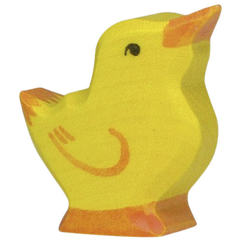 ANIMAUX BOIS POUSSIN TETE HAUTE