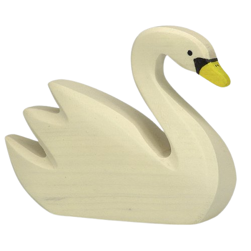 ANIMAUX BOIS CYGNE NAGEANT