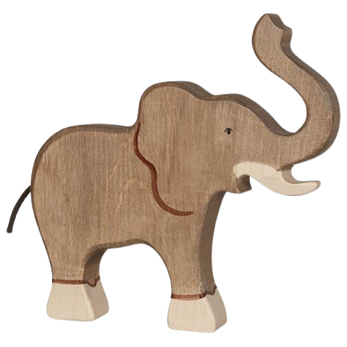 ANIMAUX BOIS ELEPHANT TROMPE HAUTE