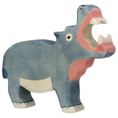 ANIMAUX BOIS HIPPOPOTAME