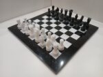 ENSEMBLE ECHECS MARBRE NOIR ET BLANC – Image 2