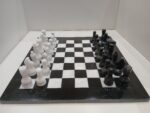 ENSEMBLE ECHECS MARBRE NOIR ET BLANC – Image 3