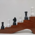 ENSEMBLE ECHECS MARBRE NOIR ET BLANC