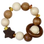 Hochet fléxible avec des ambres et une étoile