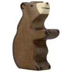 Animal en bois Petit Ours Brun Debout