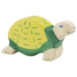 Animal en bois Tortue verte