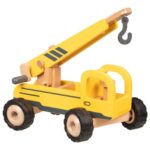 Camion grue en bois