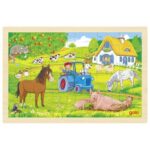 Puzzle en bois 24 pièces de La Ferme