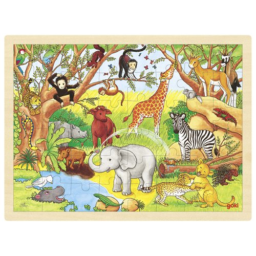 puzzle-en-bois-48-pieces-animaux-dafrique-1 Puzzle en bois 48 pièces Animaux d'Afrique – Image 1