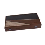Backgammon en Bois Teinté au Design Minimaliste – Image 2