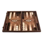 Backgammon en Loupe de Noyer, Wengé et Chêne