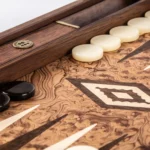 Backgammon en Loupe de Noyer, Wengé et Chêne – Image 3