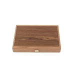 Backgammon Marqueté en Noyer et Intérieur Bleu Petit Modèle – Image 2