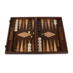 Backgammon Marqueté en Wengé et Loupe de Noyer