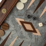 Backgammon Marqueté Loupe de Noyer, Wengé et Chêne – Image 3
