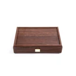 Coffret de Dominos en Bois Brun Foncé – Image 2