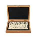 Coffret de Dominos en Bois Couleur Noyer